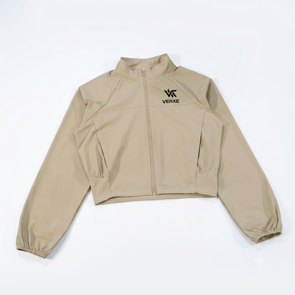 VERXE Cropped Active Windbreaker Jacket
